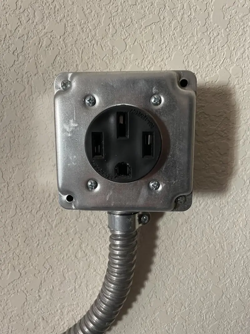 NEMA 14-50 outlet installed for Smart Home Electrical in Le Sueur